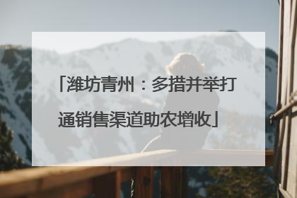 潍坊青州：多措并举打通销售渠道助农增收