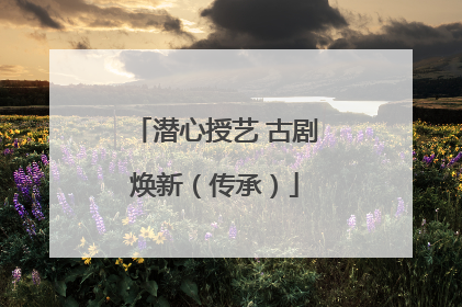 潜心授艺 古剧焕新（传承）