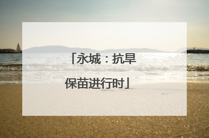 永城：抗旱保苗进行时