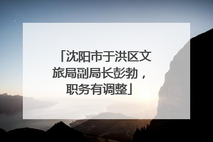 沈阳市于洪区文旅局副局长彭勃，职务有调整