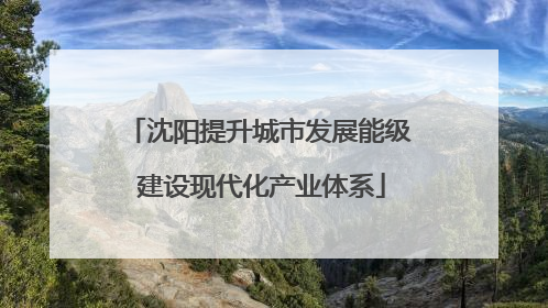 沈阳提升城市发展能级 建设现代化产业体系