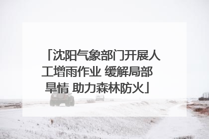 沈阳气象部门开展人工增雨作业 缓解局部旱情 助力森林防火