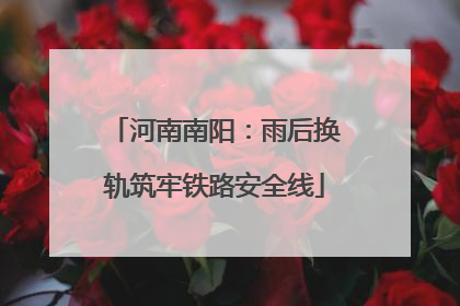河南南阳：雨后换轨筑牢铁路安全线