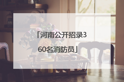 河南公开招录360名消防员