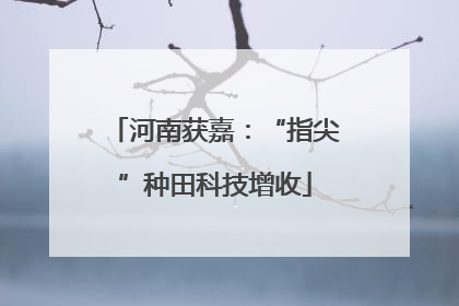 河南获嘉：“指尖”种田科技增收