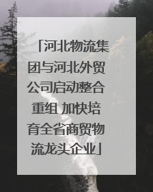 河北物流集团与河北外贸公司启动整合重组 加快培育全省商贸物流龙头企业