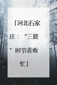 河北石家庄：“三夏”时节麦收忙