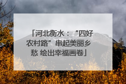 河北衡水：“四好农村路”串起美丽乡愁 绘出幸福画卷
