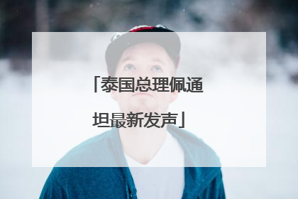 泰国总理佩通坦最新发声