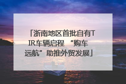 浙南地区首批自有TIR车辆启程 “购车远航”助推外贸发展