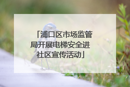 浦口区市场监管局开展电梯安全进社区宣传活动