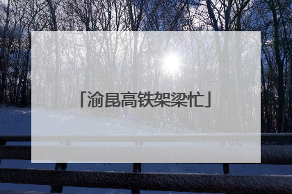 渝昆高铁架梁忙