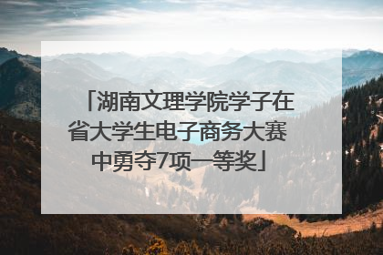 湖南文理学院学子在省大学生电子商务大赛中勇夺7项一等奖