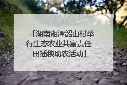 湖南湘潭韶山村举行生态农业共富责任田插秧助农活动