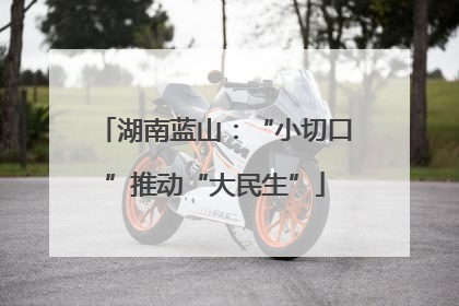 湖南蓝山：“小切口”推动“大民生”