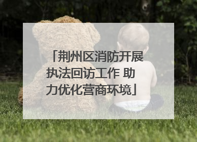 荆州区消防开展执法回访工作 助力优化营商环境