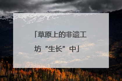 草原上的非遗工坊“生长”中