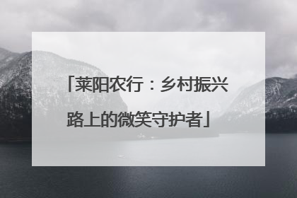 莱阳农行：乡村振兴路上的微笑守护者