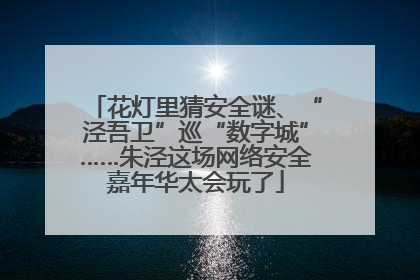 花灯里猜安全谜、“泾吾卫”巡“数字城”……朱泾这场网络安全嘉年华太会玩了