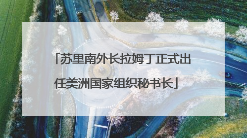 苏里南外长拉姆丁正式出任美洲国家组织秘书长