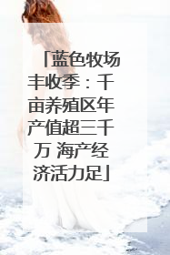蓝色牧场丰收季：千亩养殖区年产值超三千万 海产经济活力足