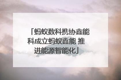 蚂蚁数科携协鑫能科成立蚂蚁鑫能 推进能源智能化