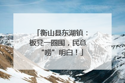 衡山县东湖镇：板凳一圈围，民意“唠”明白！