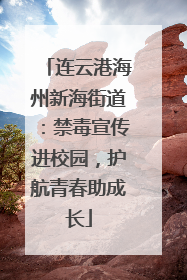 连云港海州新海街道：禁毒宣传进校园，护航青春助成长