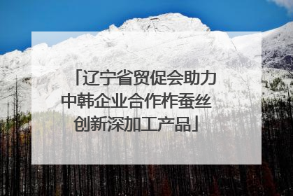 辽宁省贸促会助力中韩企业合作柞蚕丝创新深加工产品