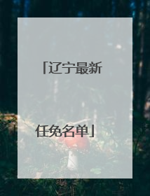 辽宁最新任免名单