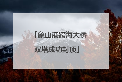象山港跨海大桥双塔成功封顶