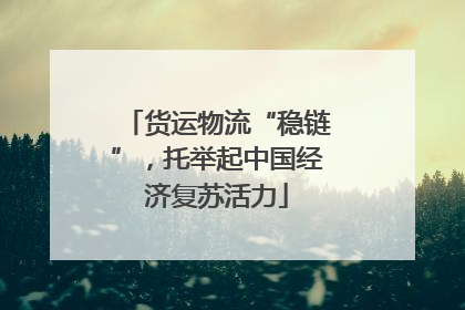 货运物流“稳链”，托举起中国经济复苏活力