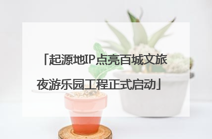 起源地IP点亮百城文旅夜游乐园工程正式启动