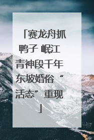 赛龙舟抓鸭子 岷江青神段千年东坡婚俗“活态”重现