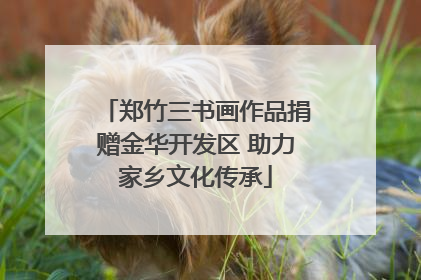 郑竹三书画作品捐赠金华开发区 助力家乡文化传承