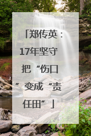 郑传英：17年坚守 把“伤口”变成“责任田”