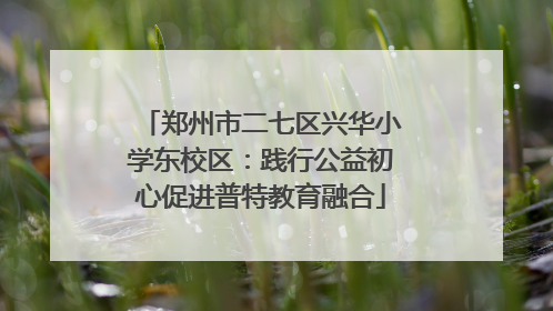 郑州市二七区兴华小学东校区：践行公益初心促进普特教育融合