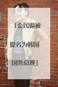 金民锡被提名为韩国国务总理