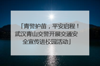 青警护苗，平安启程！武汉青山交警开展交通安全宣传进校园活动