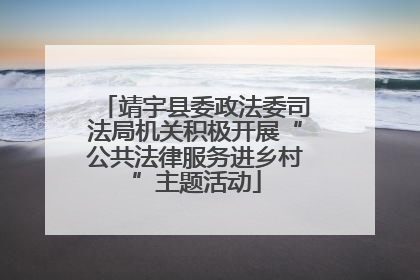 靖宇县委政法委司法局机关积极开展“公共法律服务进乡村”主题活动