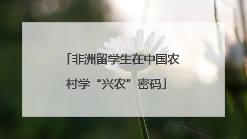 非洲留学生在中国农村学“兴农”密码