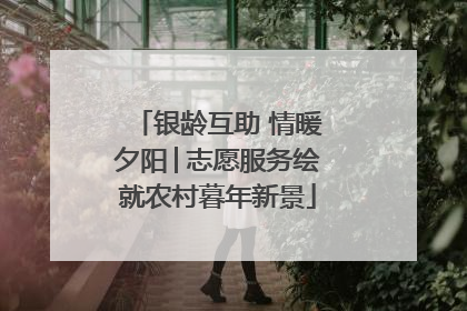 银龄互助 情暖夕阳│志愿服务绘就农村暮年新景