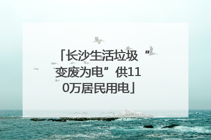 长沙生活垃圾“变废为电”供110万居民用电