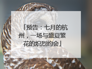 预告：七月的杭州，一场与盛夏繁花的炽烈约会