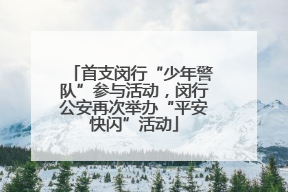 首支闵行“少年警队”参与活动，闵行公安再次举办“平安快闪”活动