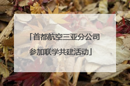 首都航空三亚分公司参加联学共建活动