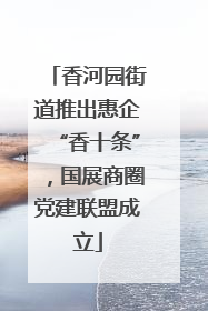 香河园街道推出惠企“香十条”，国展商圈党建联盟成立