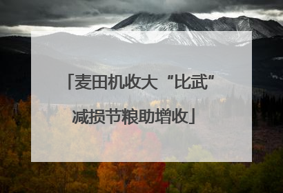 麦田机收大“比武” 减损节粮助增收