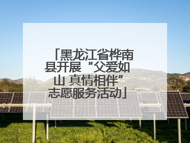 黑龙江省桦南县开展“父爱如山 真情相伴”志愿服务活动