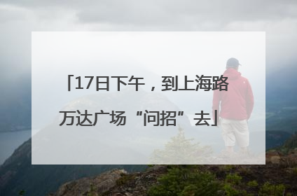 17日下午，到上海路万达广场“问招”去